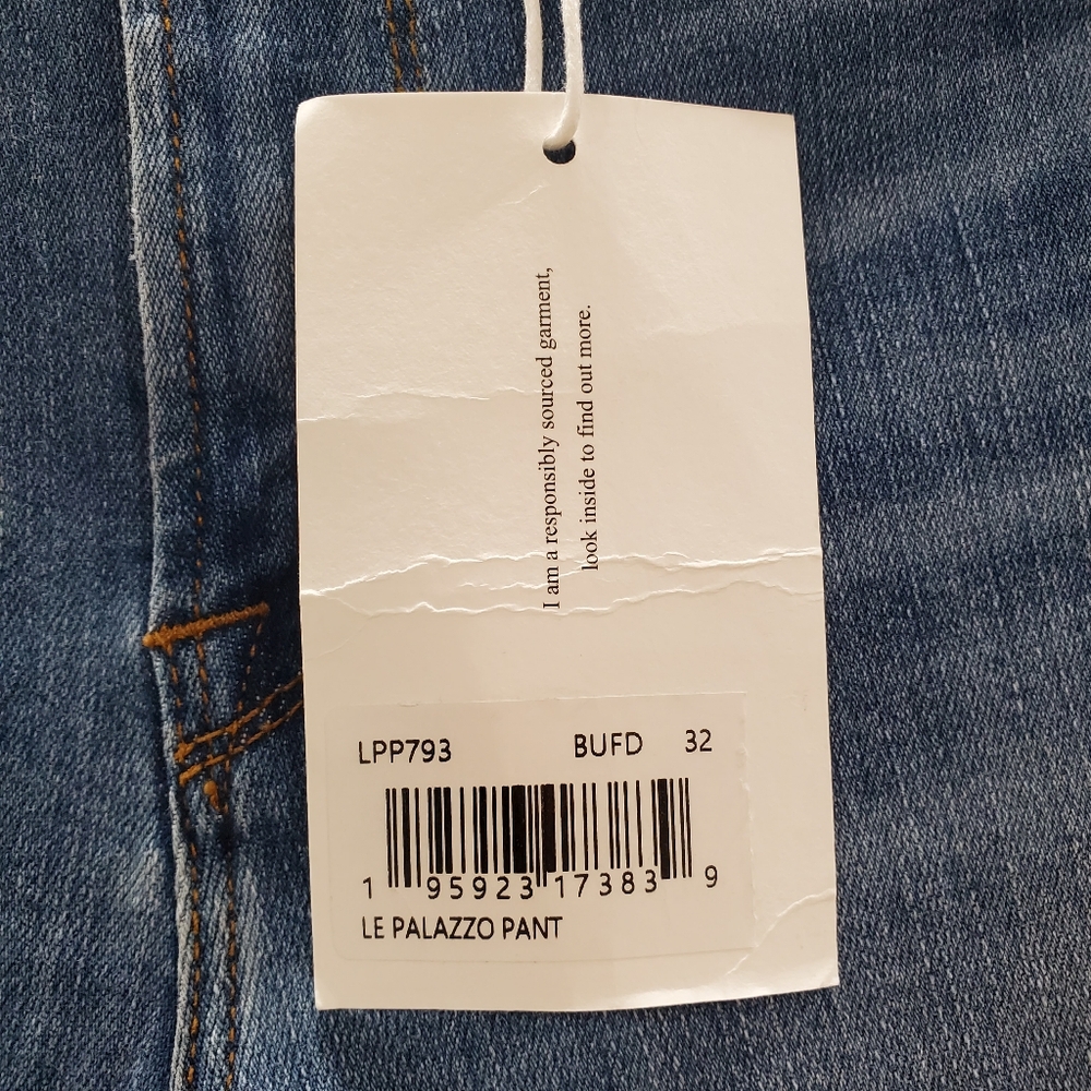Frame Women's Size 32 Blue Le Palazzo High-Rise Wide Leg Denim Jeans Pants. - Picture 5 of 14